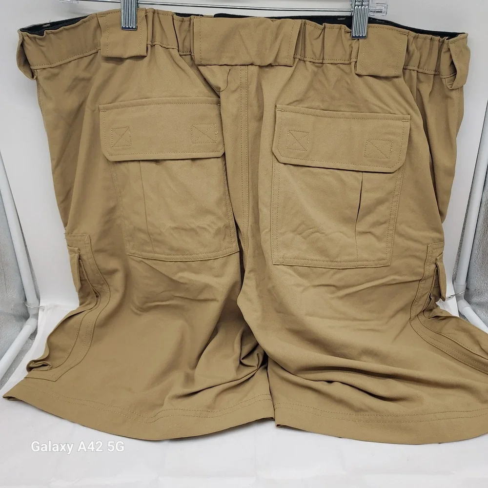 Duluth Trading Co Dry on the‎ Fly Cargo Shorts Mens XL Tan Khaki Nylon 59312